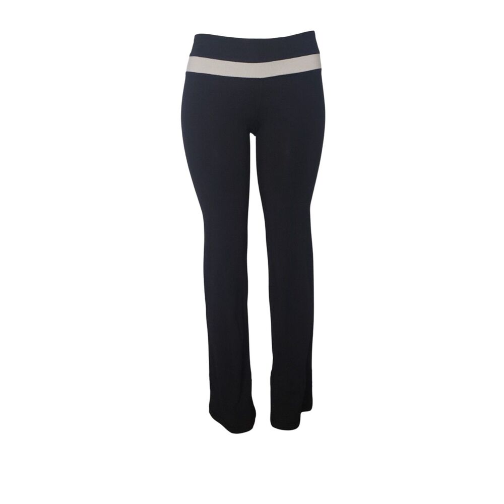 LULULEMON Groove Pant Boot Cut Black and White Flare Leggings Womens Size 4 - Picture 4 of 10